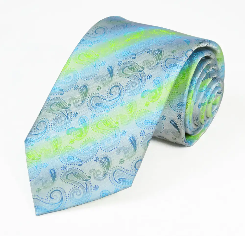 Sophisticated Silk Paisley Men's Necktie With Pocket Square