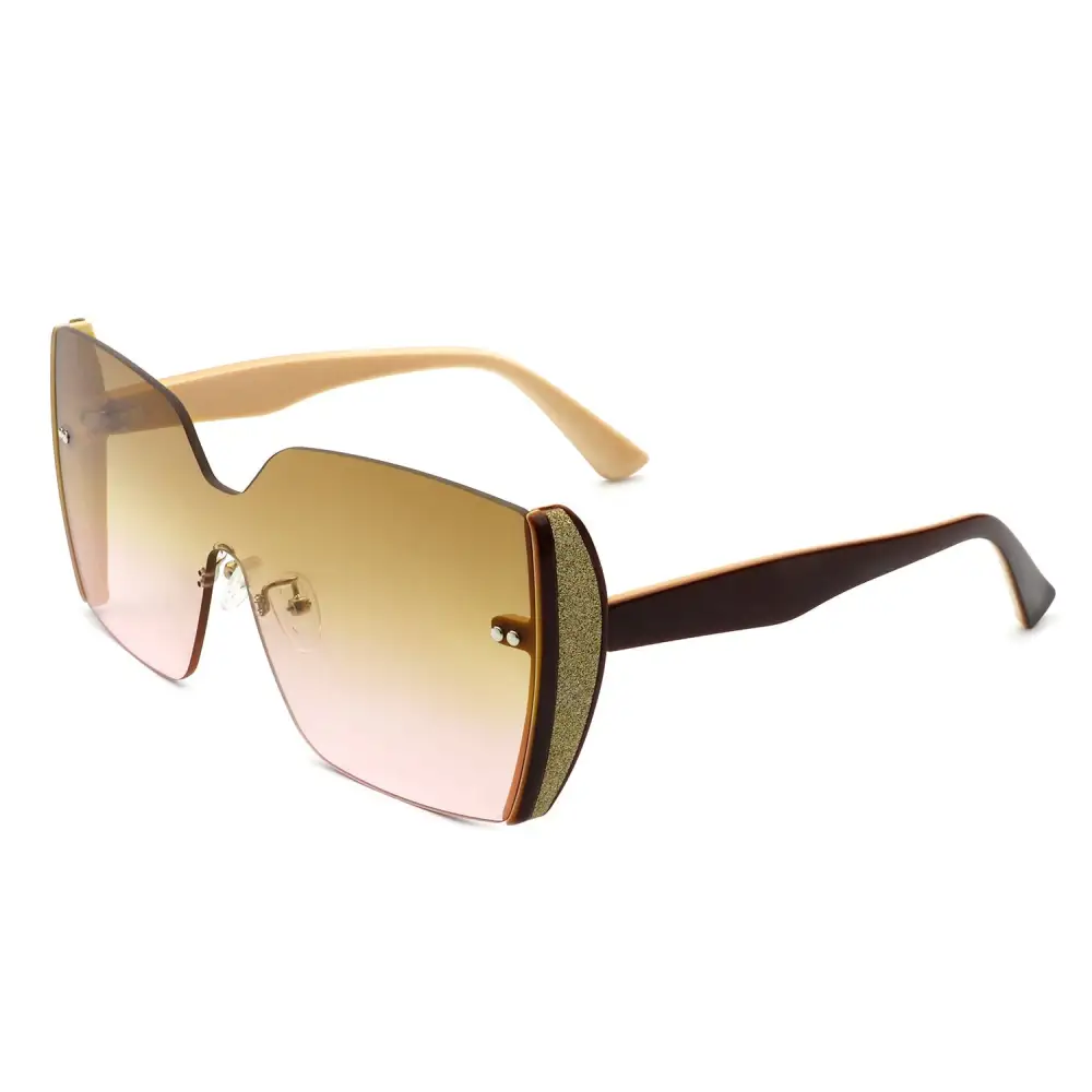 Woven Square Frame Sunglasses