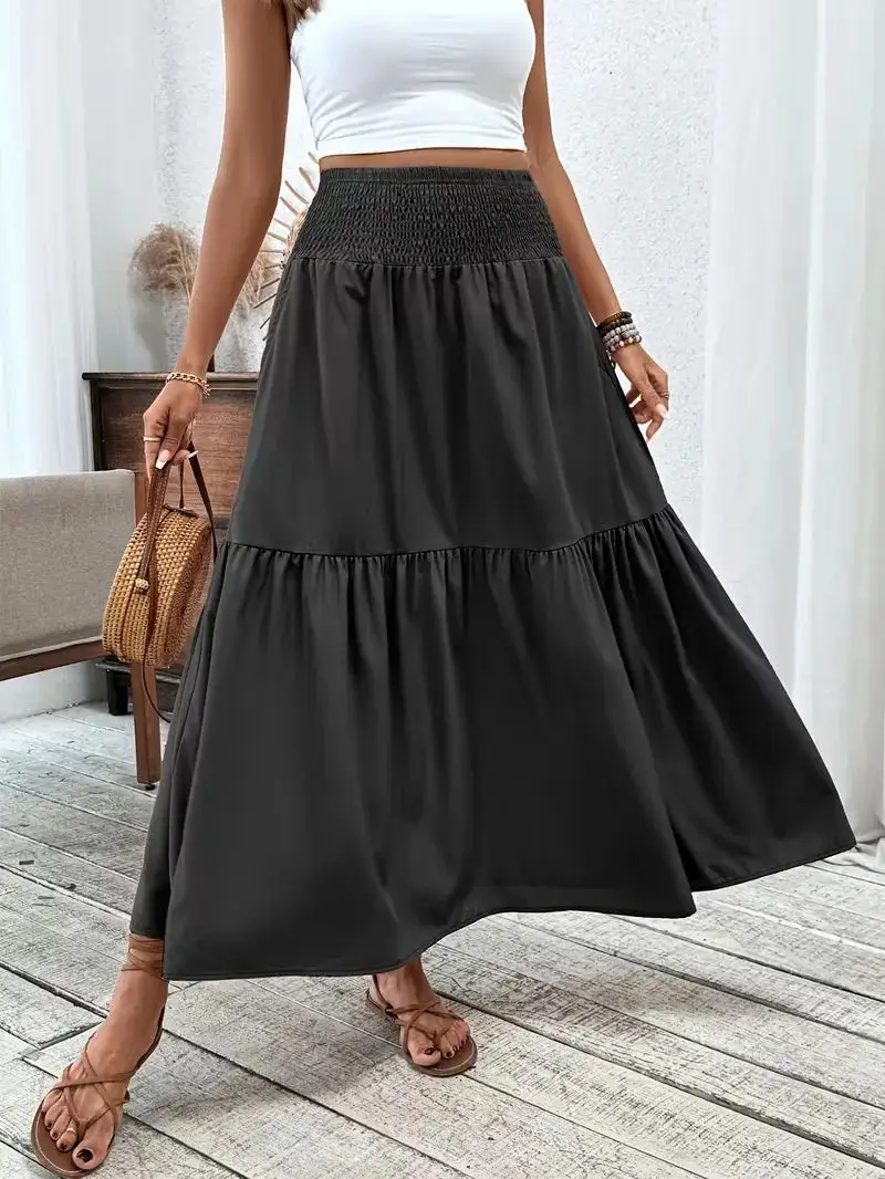 High Waist A-Line Skirt