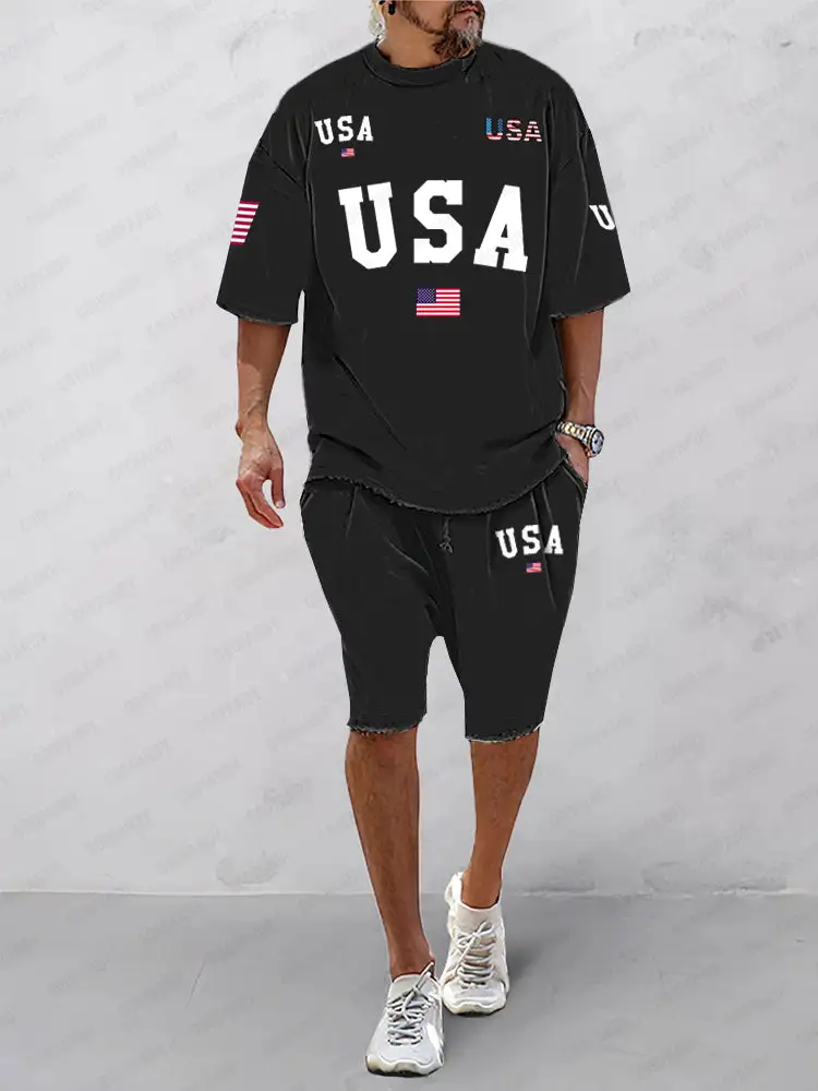 Casual Ethnic Print Sports Set