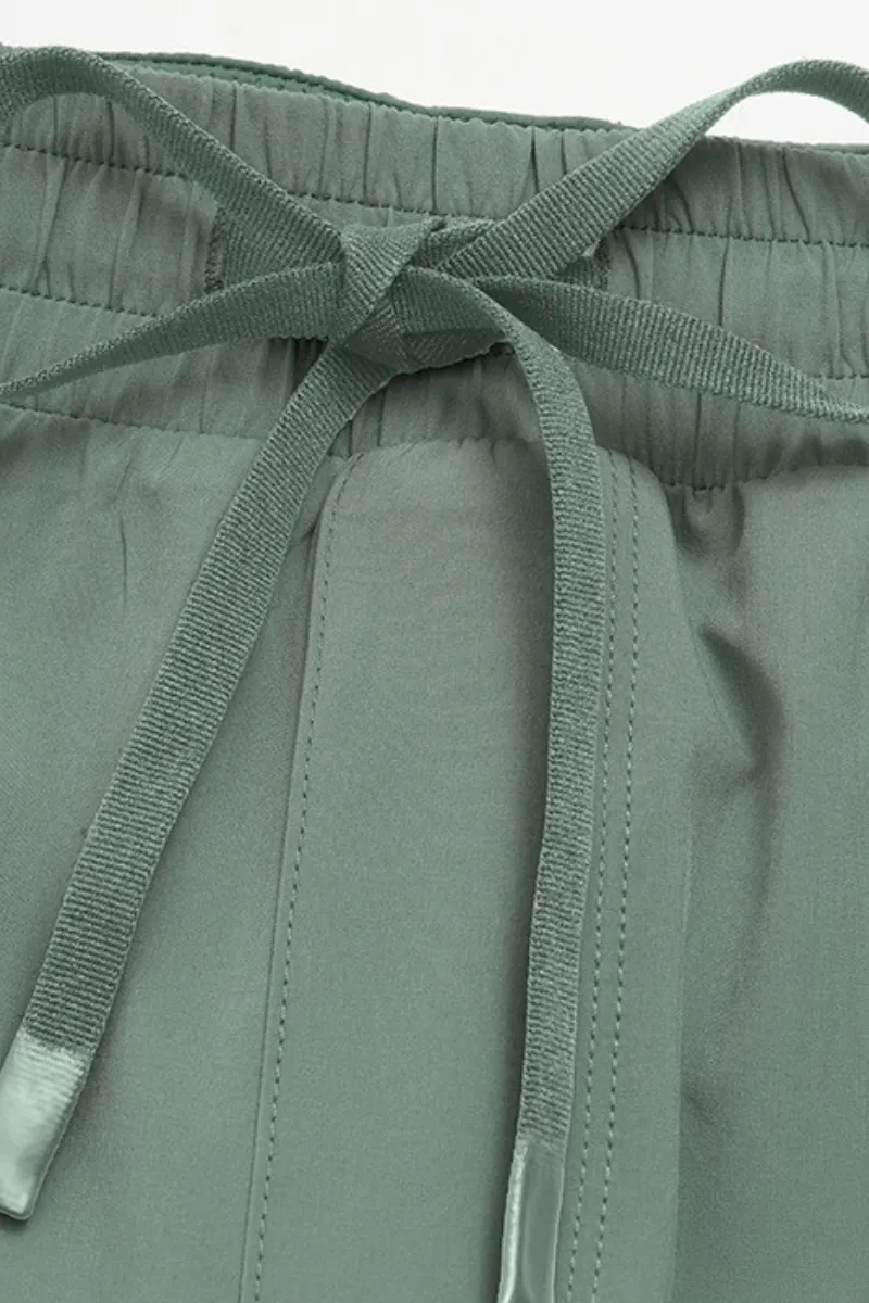Breathable Drawstring Side Pocket Athletic Shorts