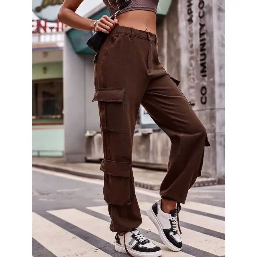 Casual Wide Leg Cargo Jeans Jeans
