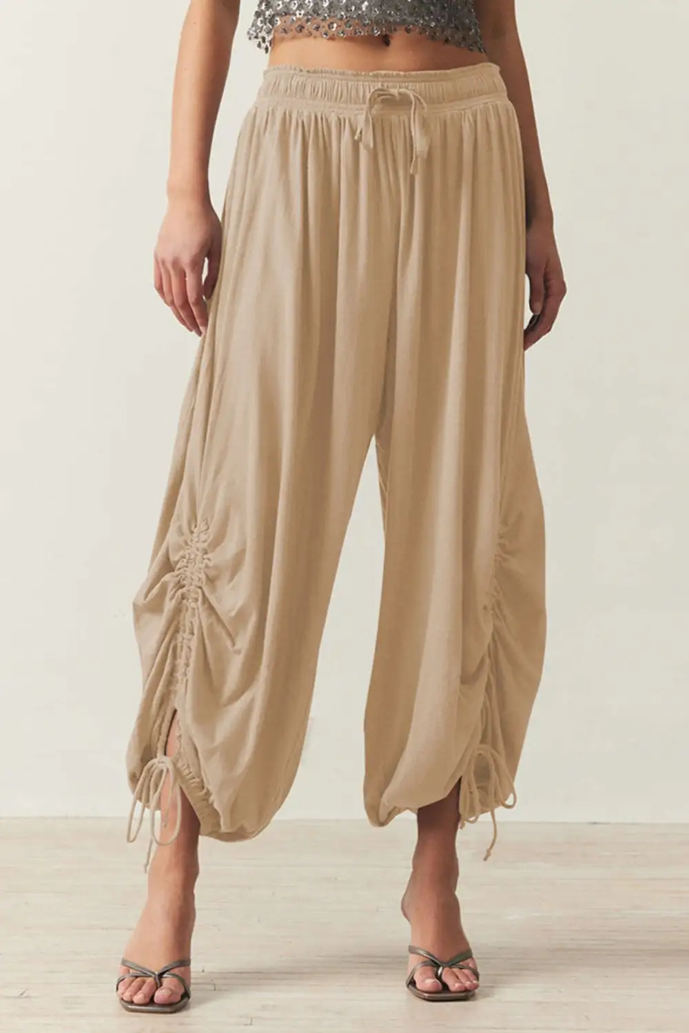 Everyday Drawstring Ruched Pants