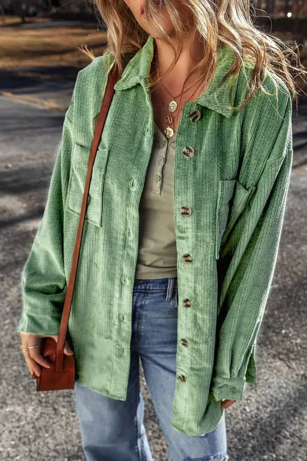 Everyday Button Front Pocketed Casual Jacket