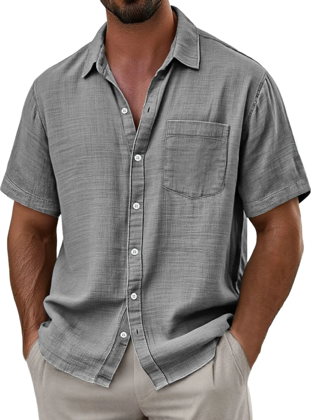 Everyday Linen Blend Pocket Shirt