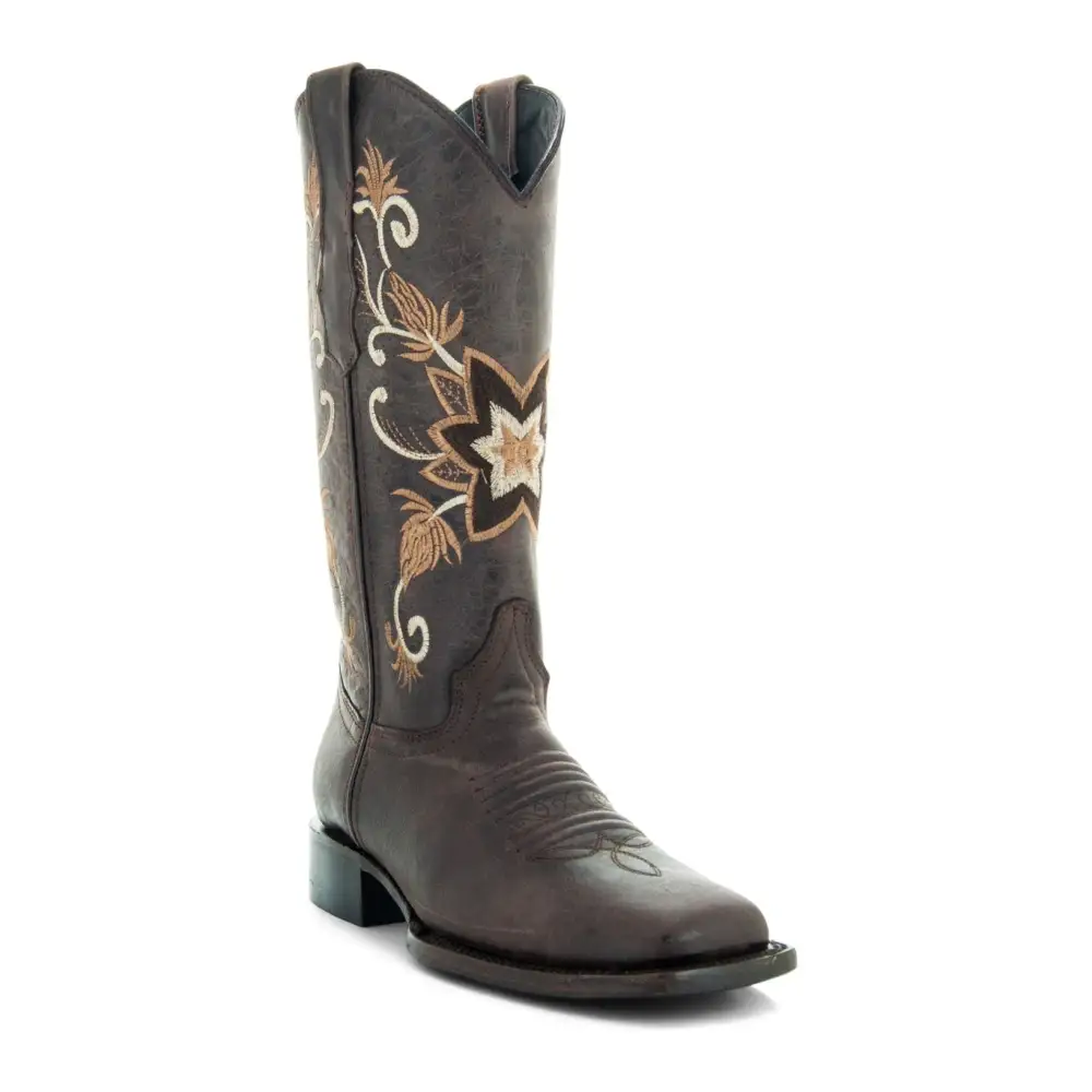 Women's Everyday Square Toe Floral Embroidered Cowgirl Boots
