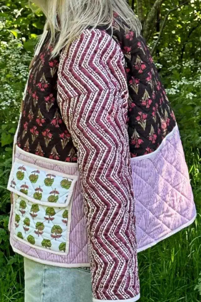 Patchwork Relaxed Cozy Jacket