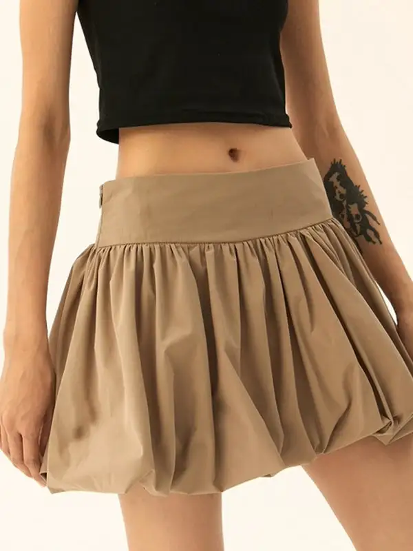 Smart Cotton Blend Pocket Detail Skirt