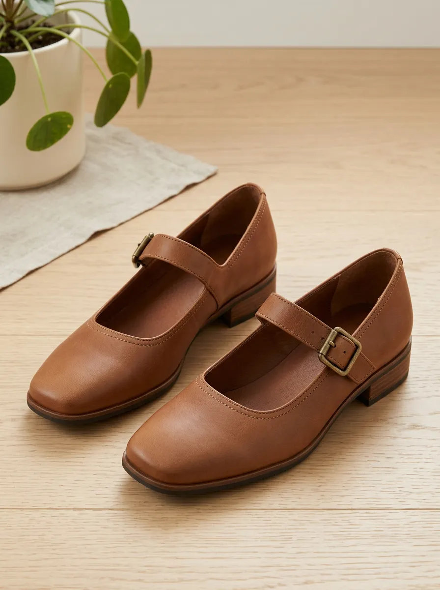 Women's Vintage Buckle Strap Mary Jane Shoes