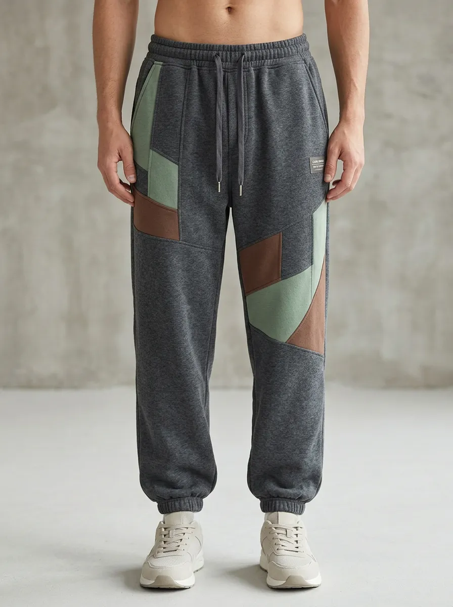 Unisex Patchwork Streetwear Print Joggers