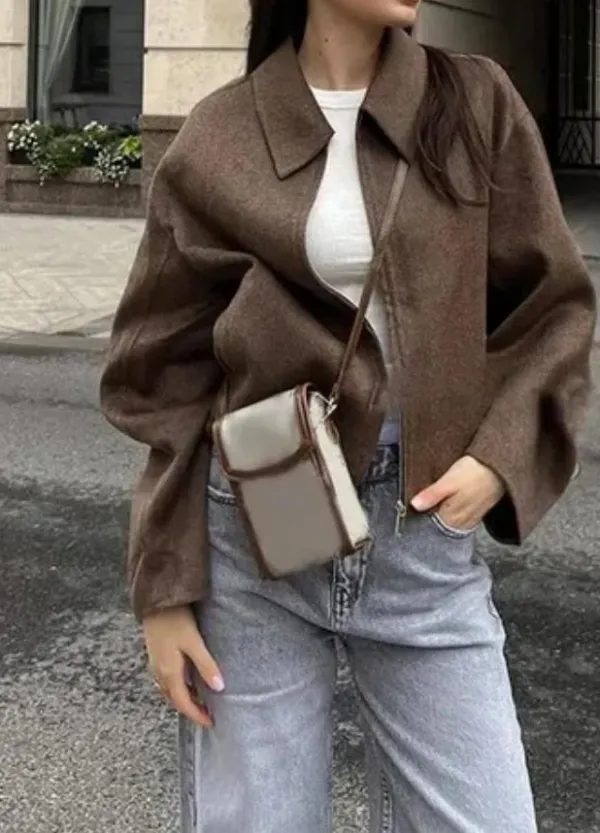 Zip-Up Relaxed Classic Jacket