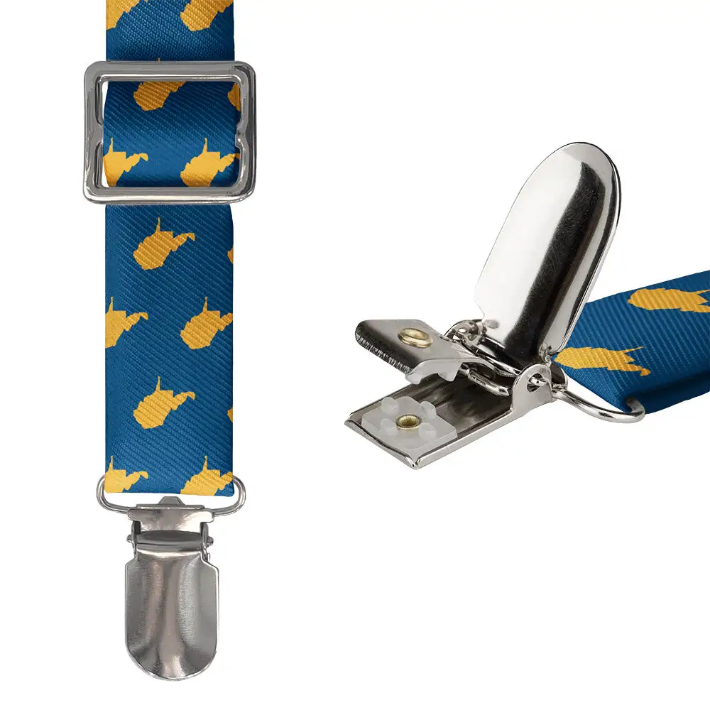 Repeating Silhouette Motif Suspenders