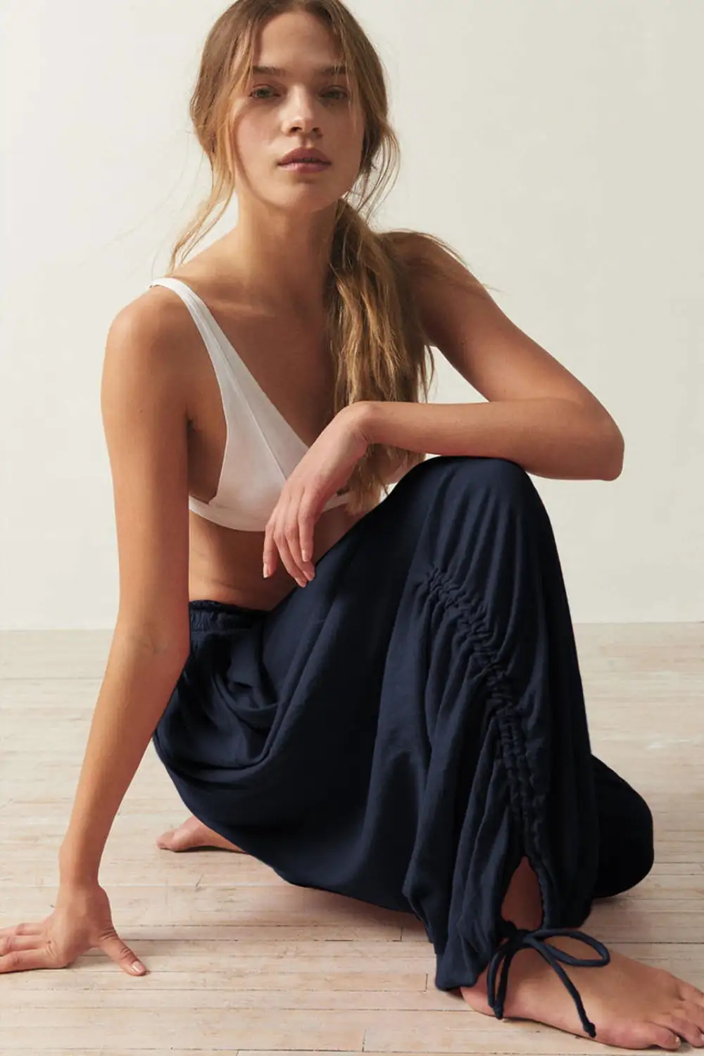 Everyday Drawstring Ruched Pants