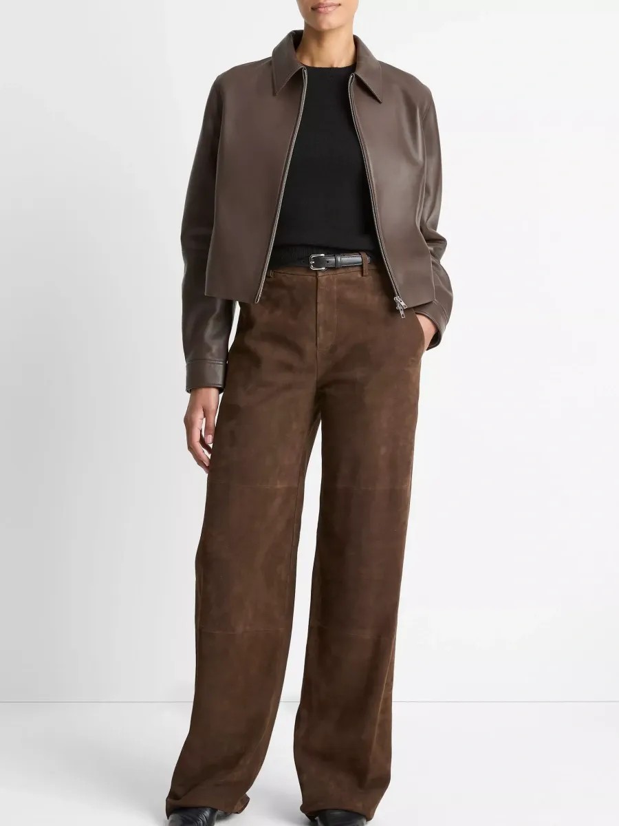 Cropped Leather Jacket