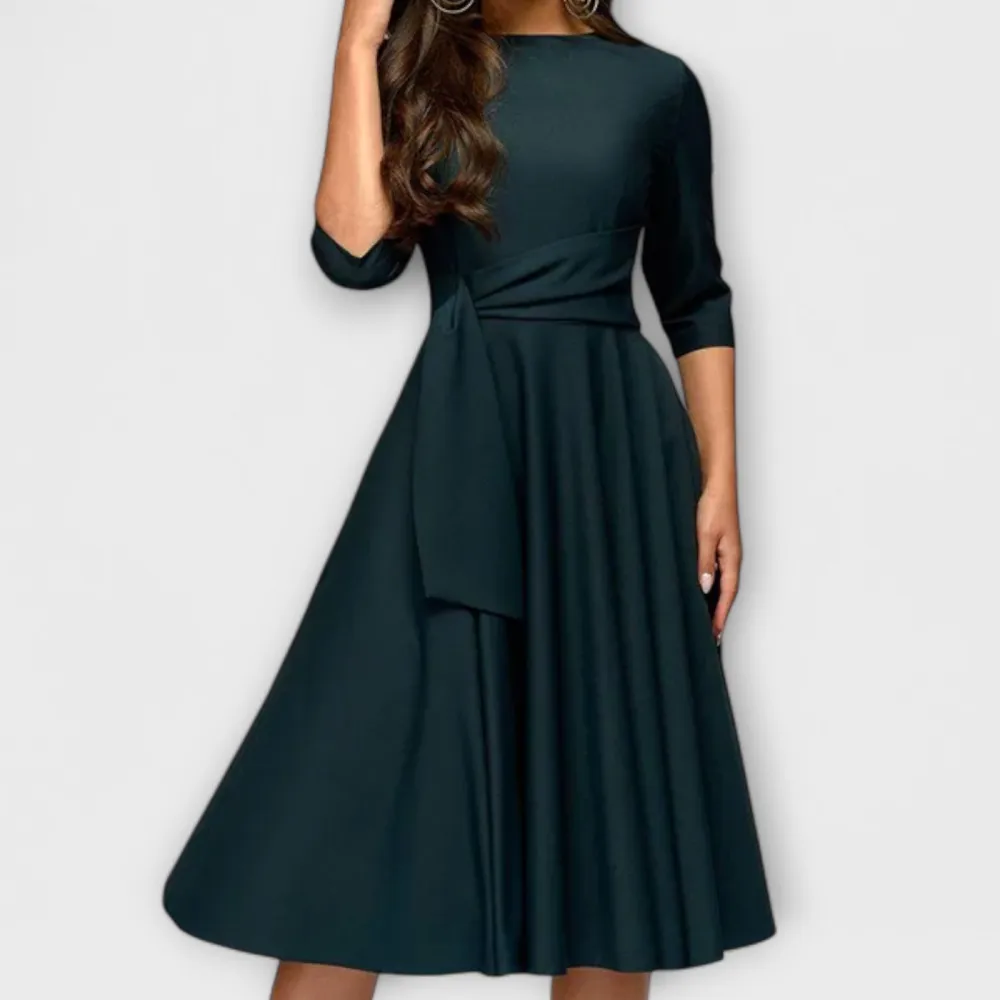 Belted Flowing Relaxed Casual Dress