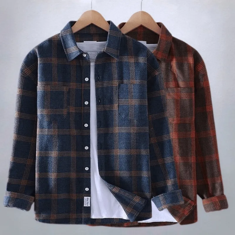 Checkered Button-Down Shirt