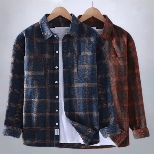 Checkered Button-Down Shirt