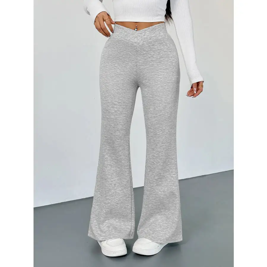 High Waisted Flare Leg Pants