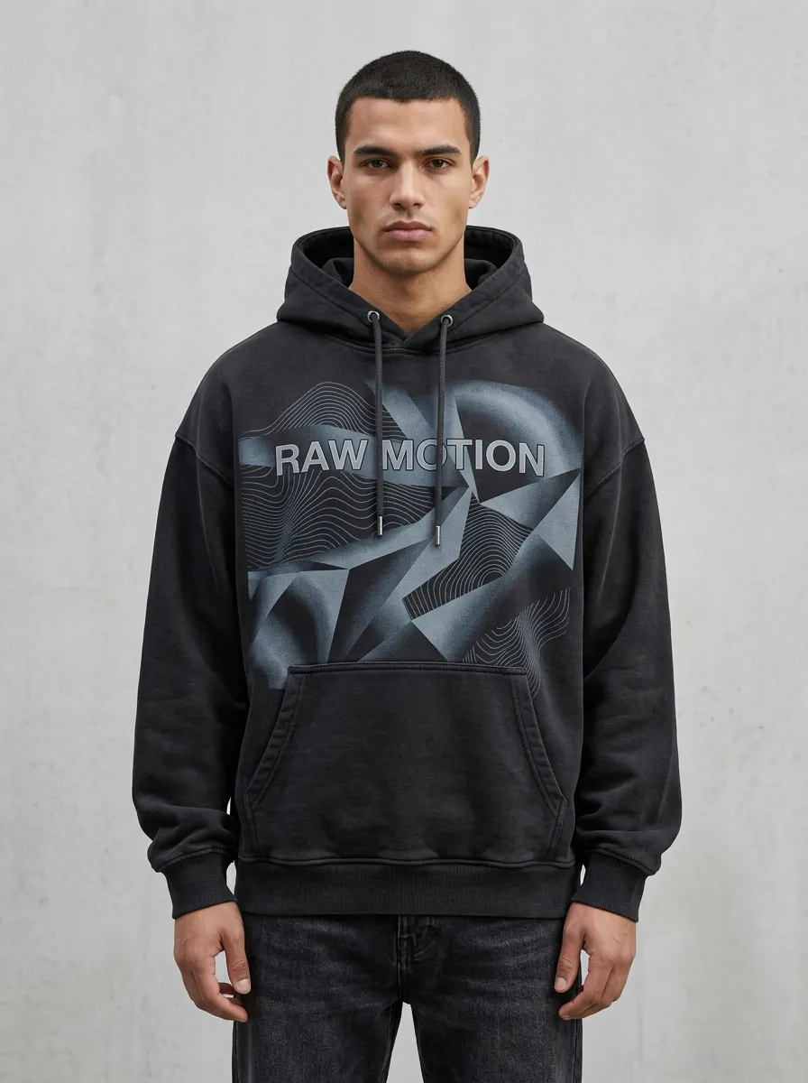 Urban Geometric Men's Graphic Hoodie
