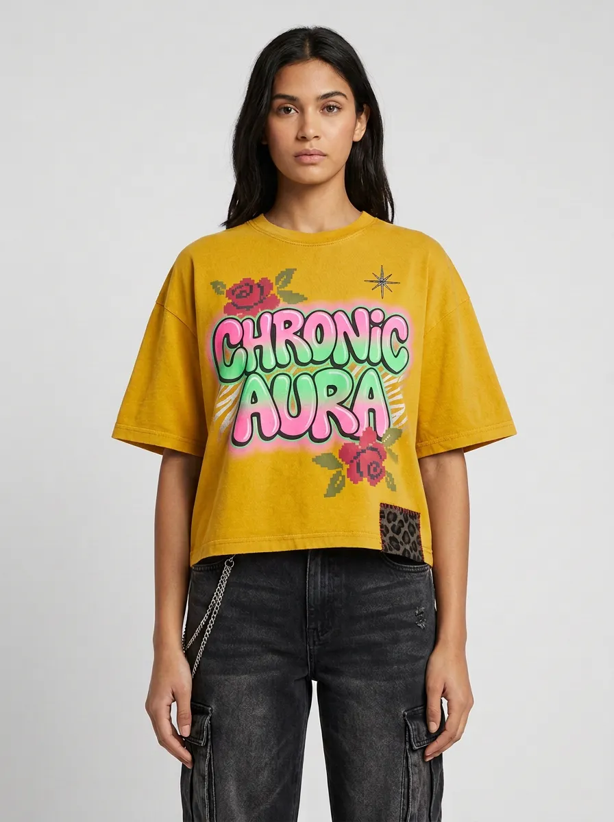 Men's Streetwear Pixel Rose T-Shirt