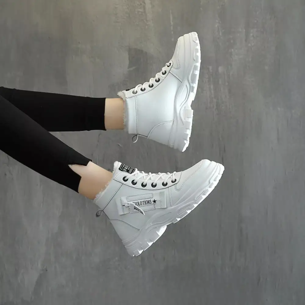 Lace-Up Warm Ankle Boots