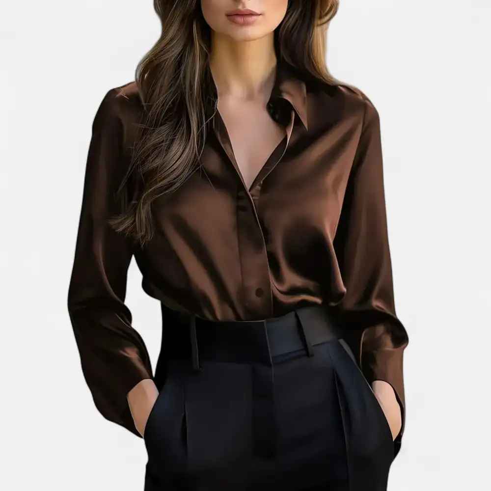 Satin Blouse Long Sleeve Elegance