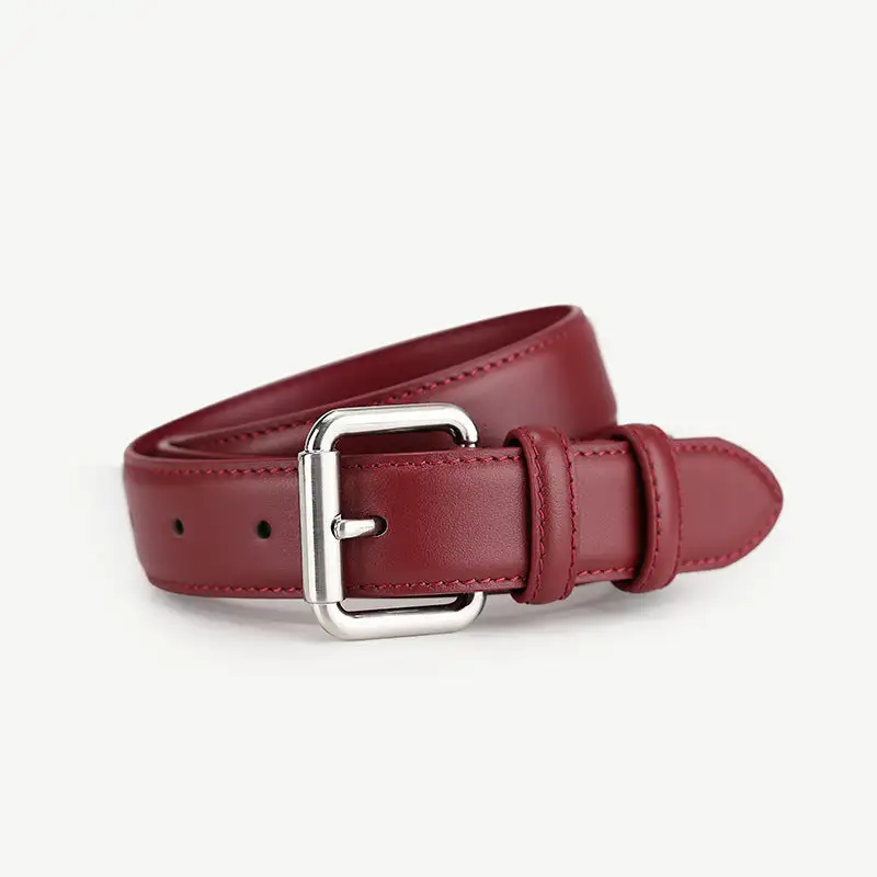 Casual Classic Leather Belt with Buckle