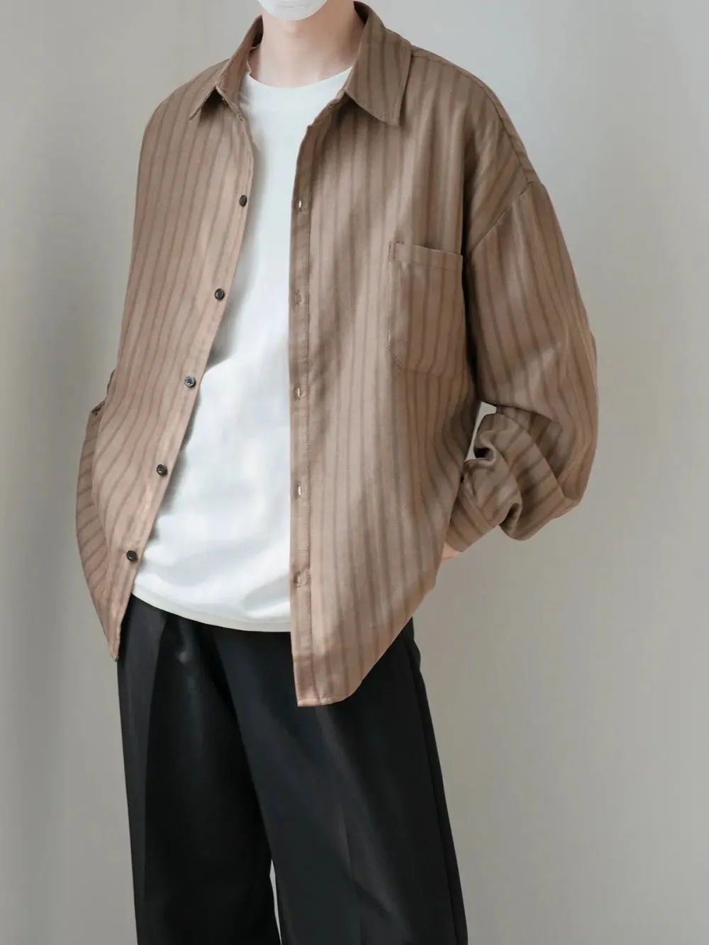 Striped Pattern Buttoned Shirt