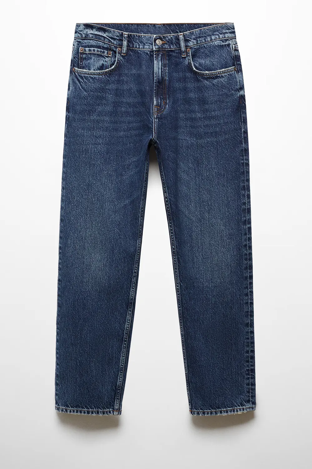 Regular-Fit Medium-Wash Jeans