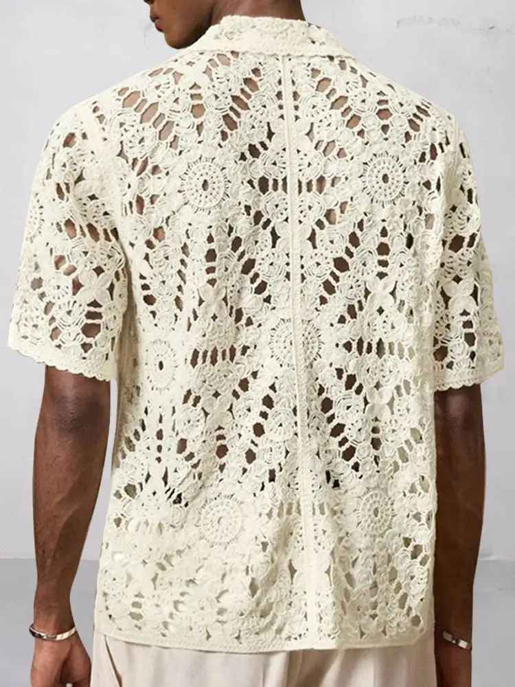 Open Stitch Utility Pocket Shirt