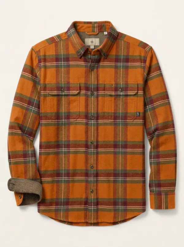 Men's Plaid Printed Flannel Shirt