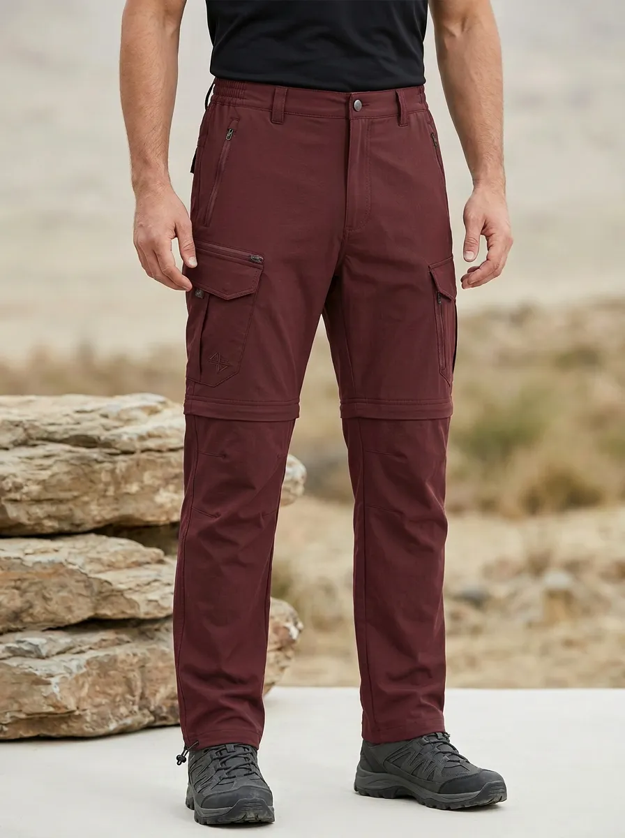 Men's Trail Hiking Waterproof Zip-Off Tactical Cargo Pants