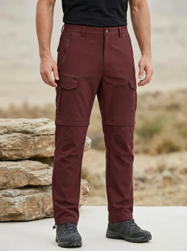 Men's Trail Hiking Waterproof Zip-Off Tactical Cargo Pants