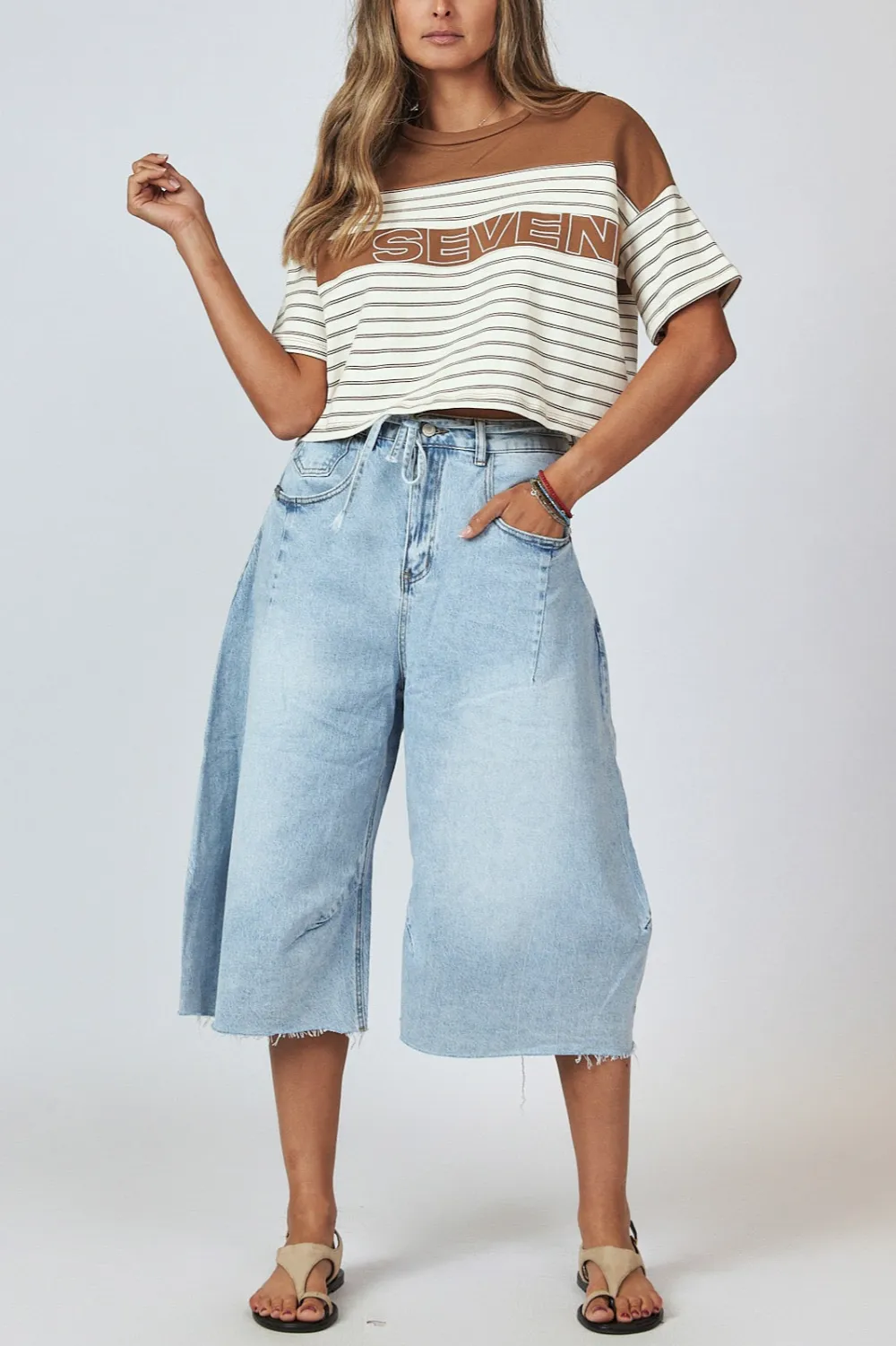 Striped Cropped T-Shirt