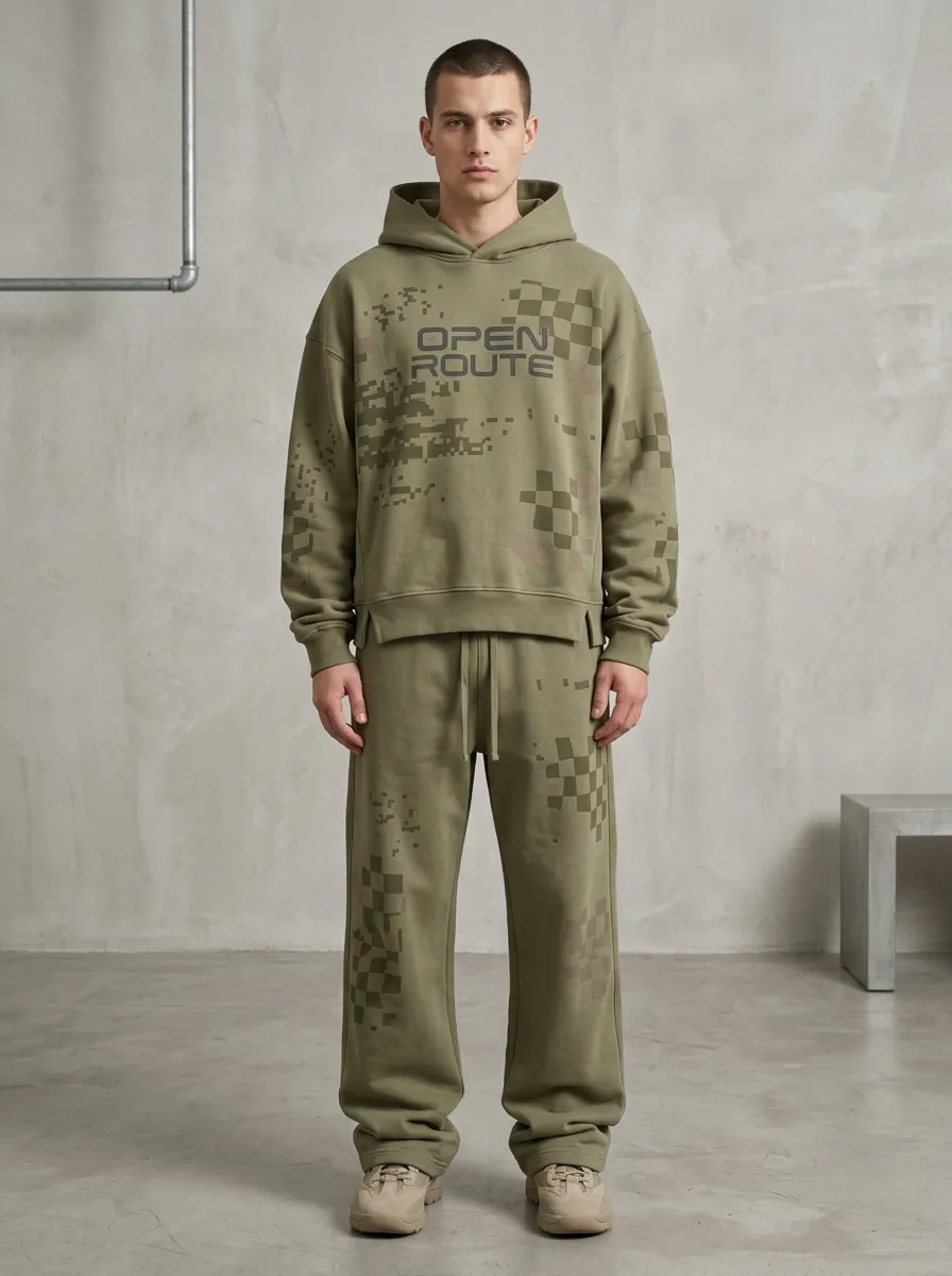 Tracksuit Digital-Camo Camo Men's Two-Piece Tracksuit