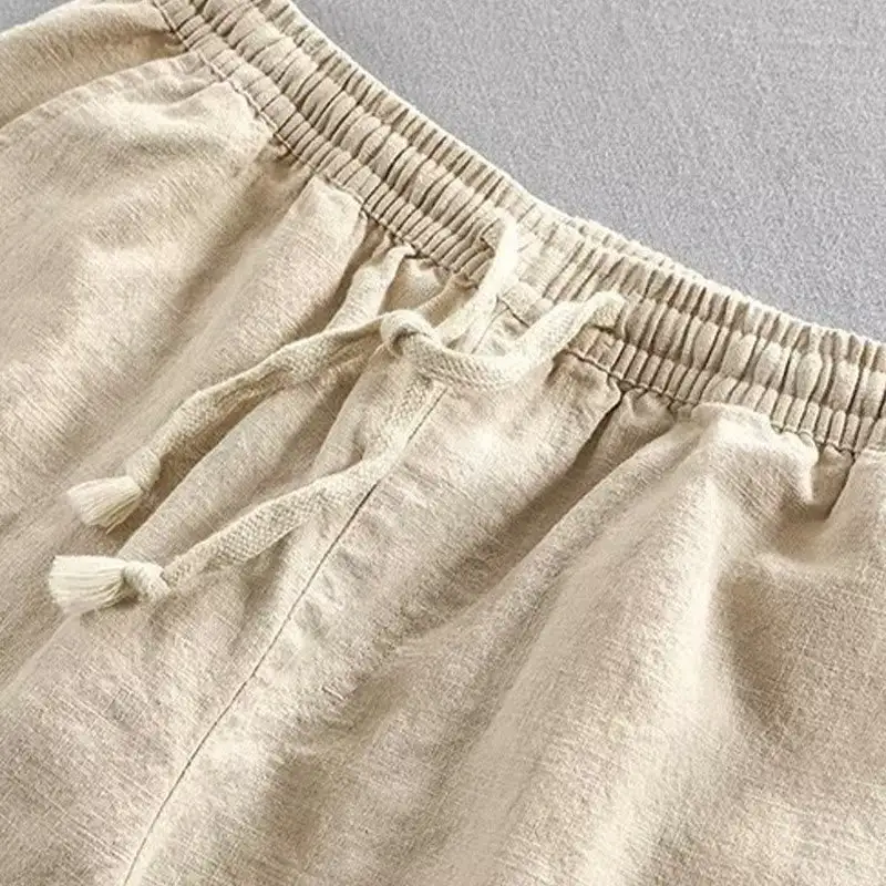 Drawstring Elastic Waist Shorts