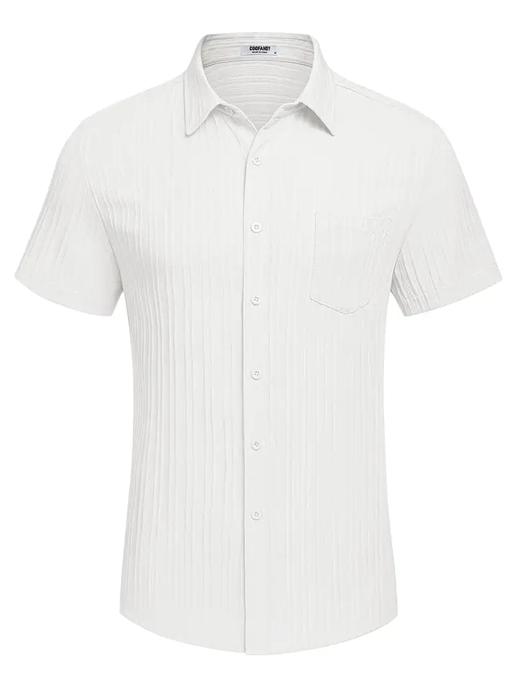 Casual Textured Button Down Shirt