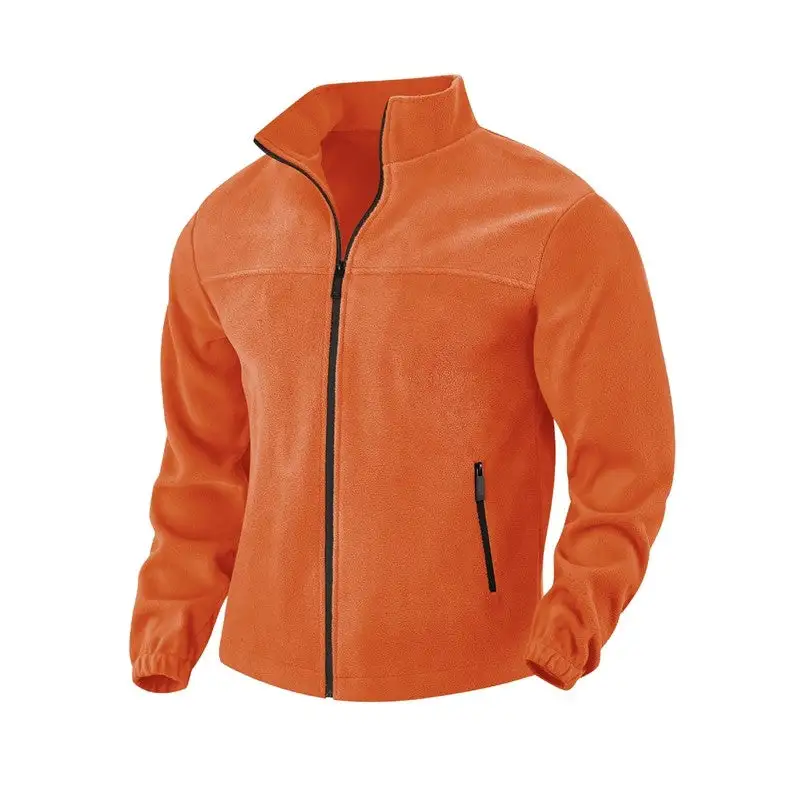Zip-Front Fleece Casual Outerwear Jacket