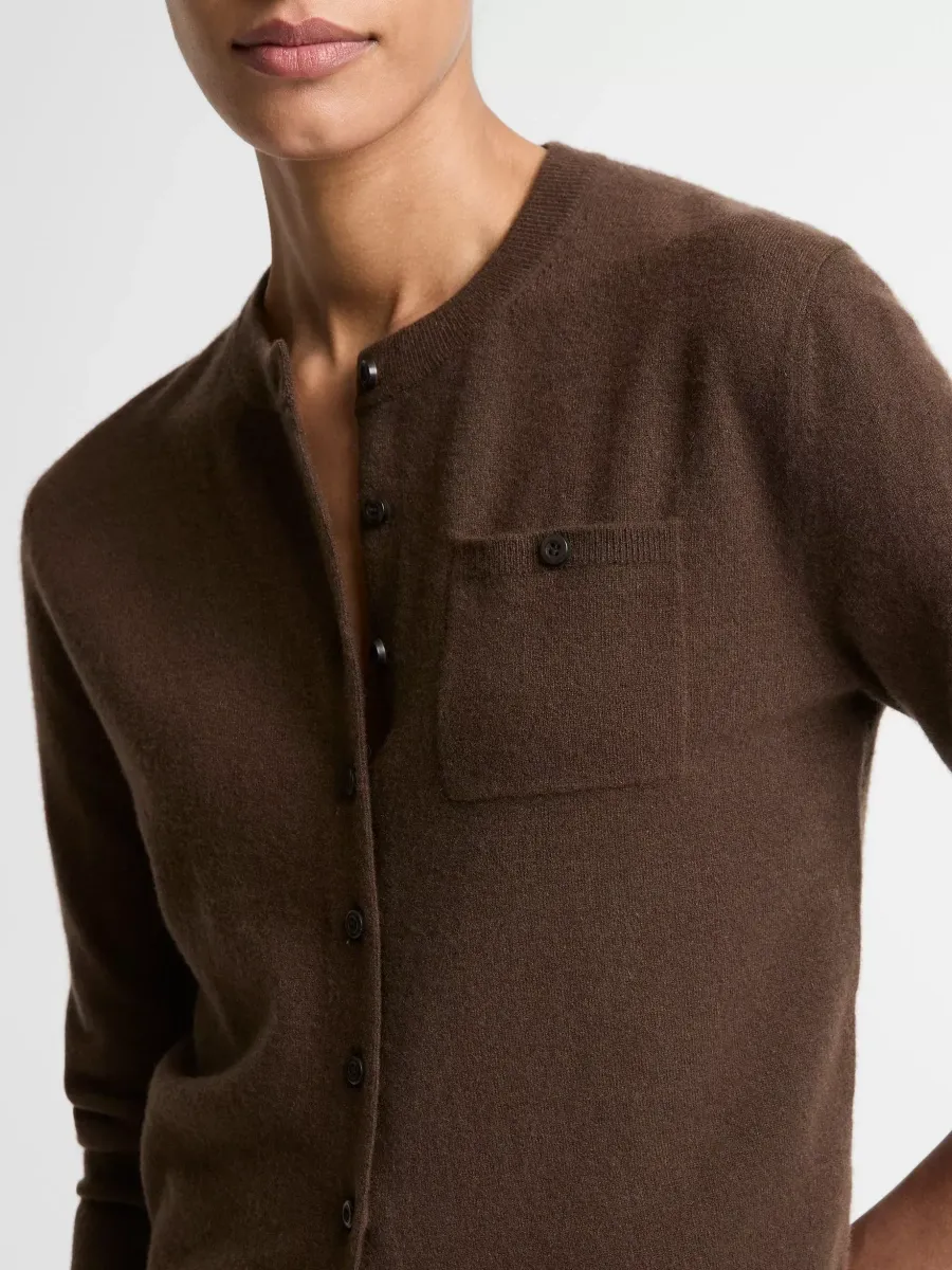 Chest Pocketed Button Cardigan