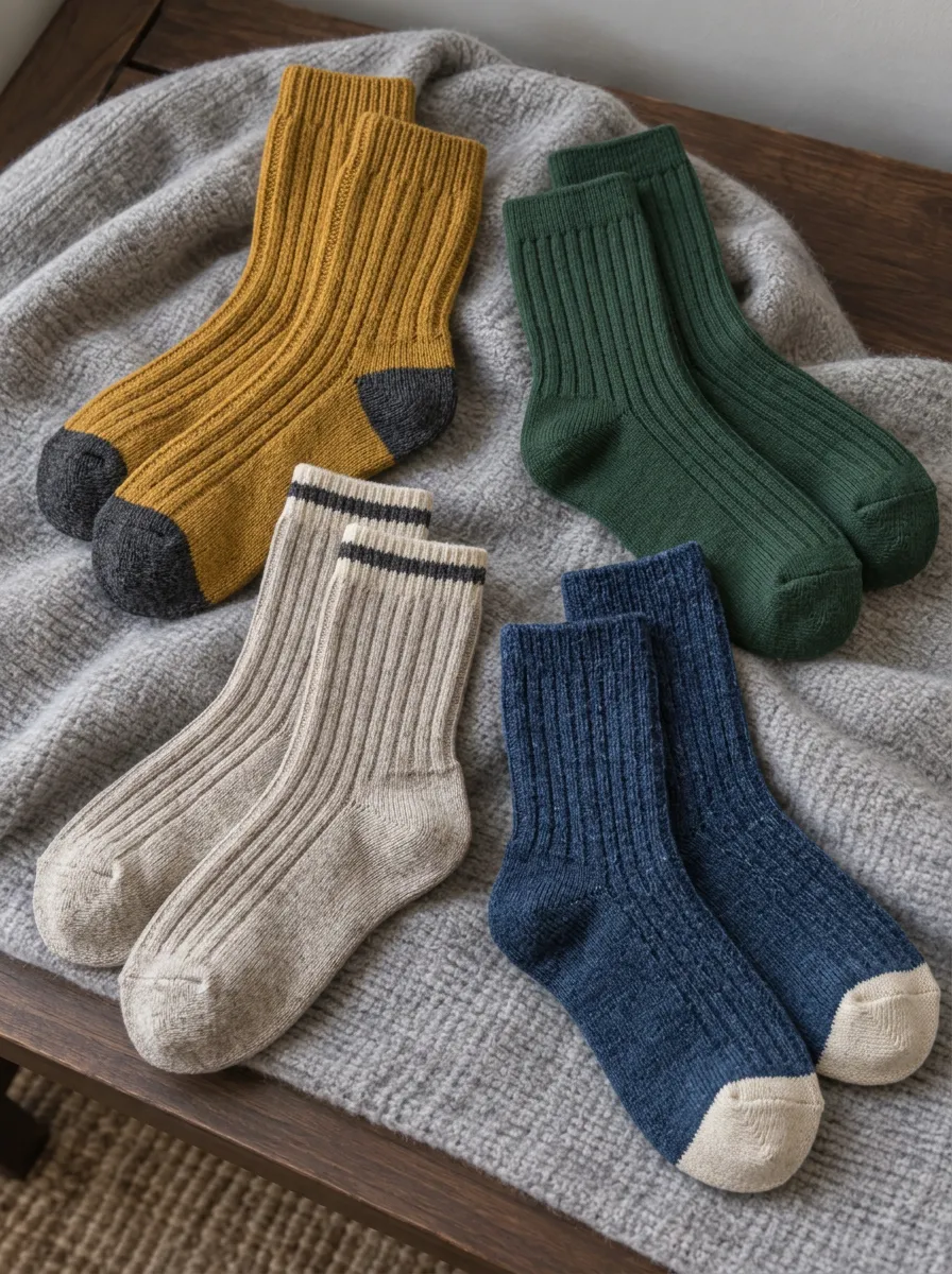 Crew Men's Four Pack Ankle Socks Bundle