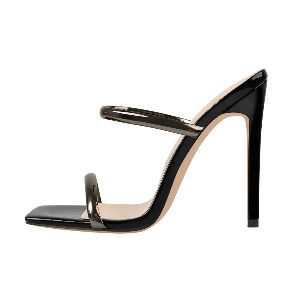 Square Toe Stiletto Modern Sandals