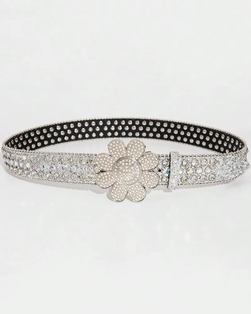 Casual Rhinestone Accent Women's Belt
