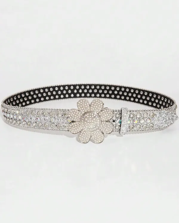 Casual Rhinestone Accent Women's Belt