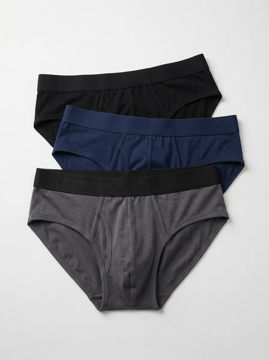 Men's Cotton Blend Elastic Waistband Boxer Briefs