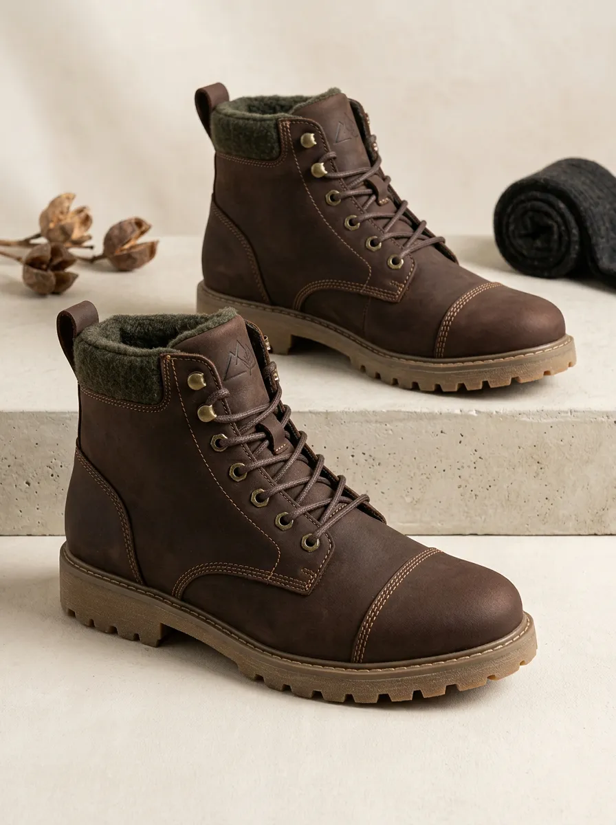 Active Faux Leather Leather Look Lifestyle Look Unisex Warm Boots