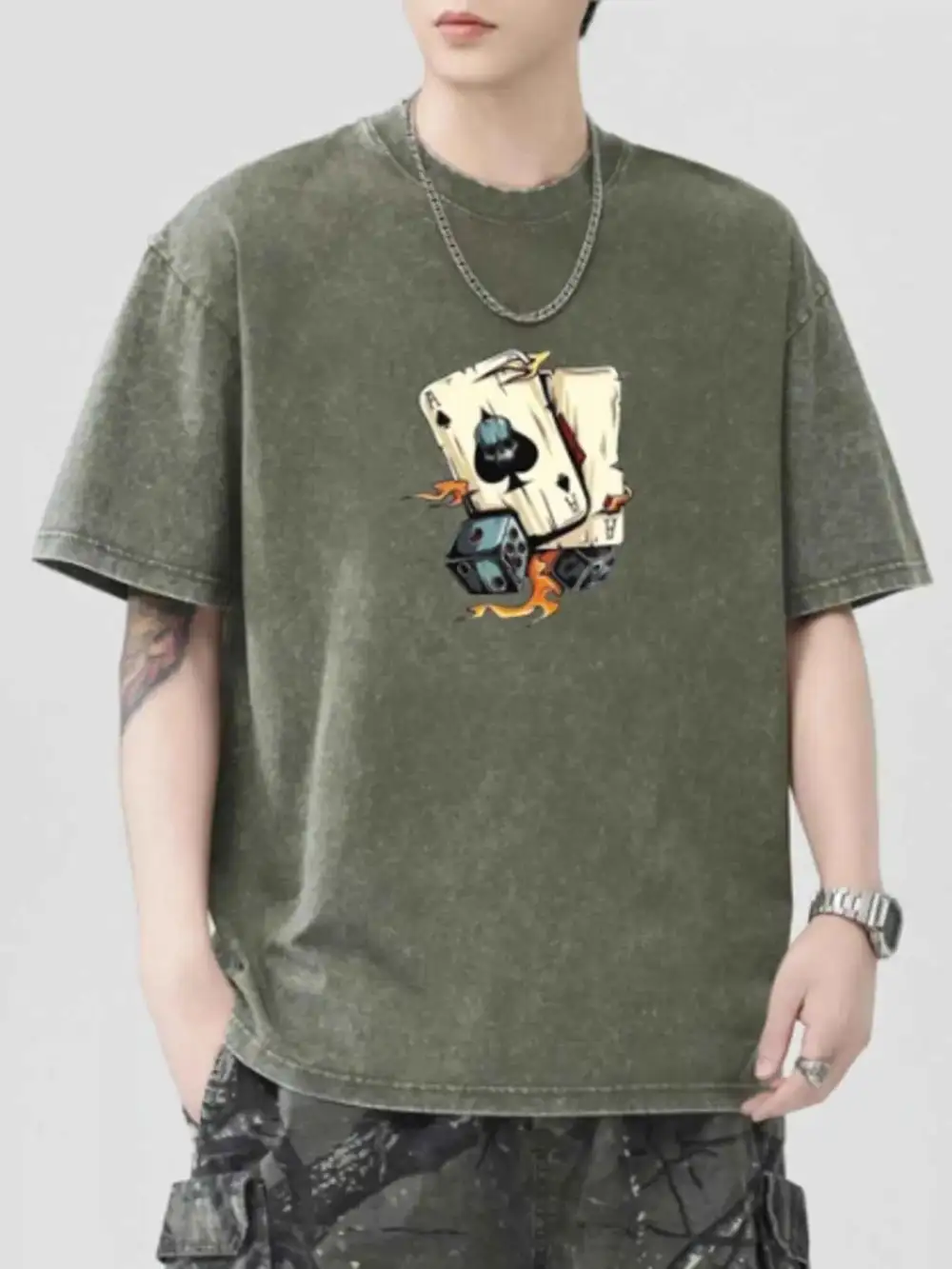 Breathable Graphic Round Neck Short Sleeve T-Shirt