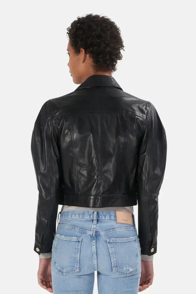Leather Cropped Jacket