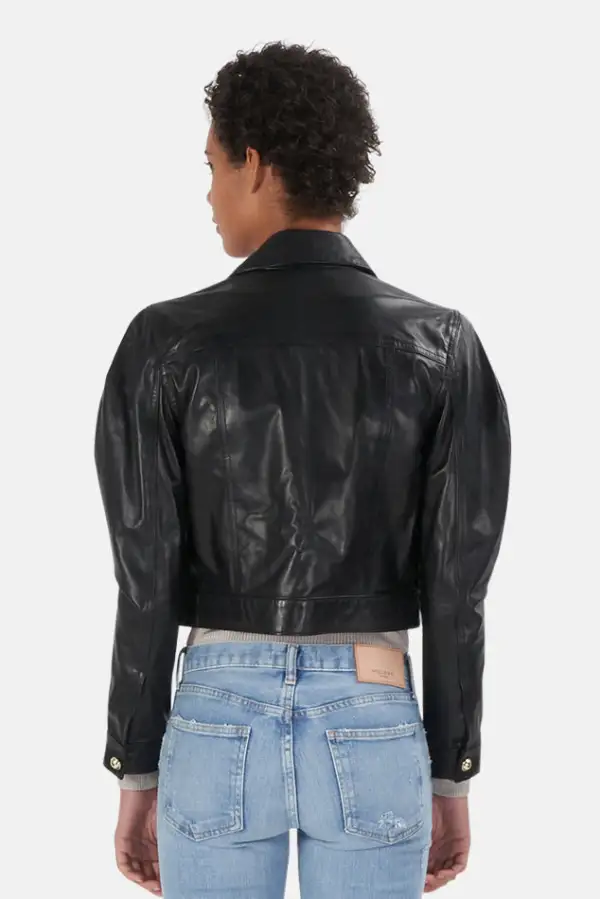 Leather Cropped Jacket