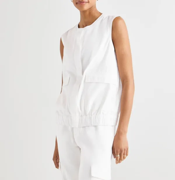 Clean Poplin Vest Jacket