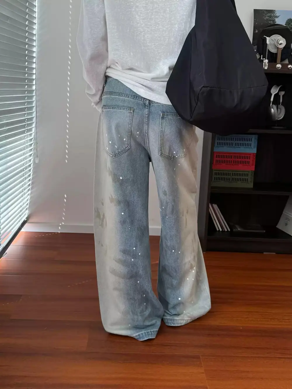 Faded Paint Smudged Jeans